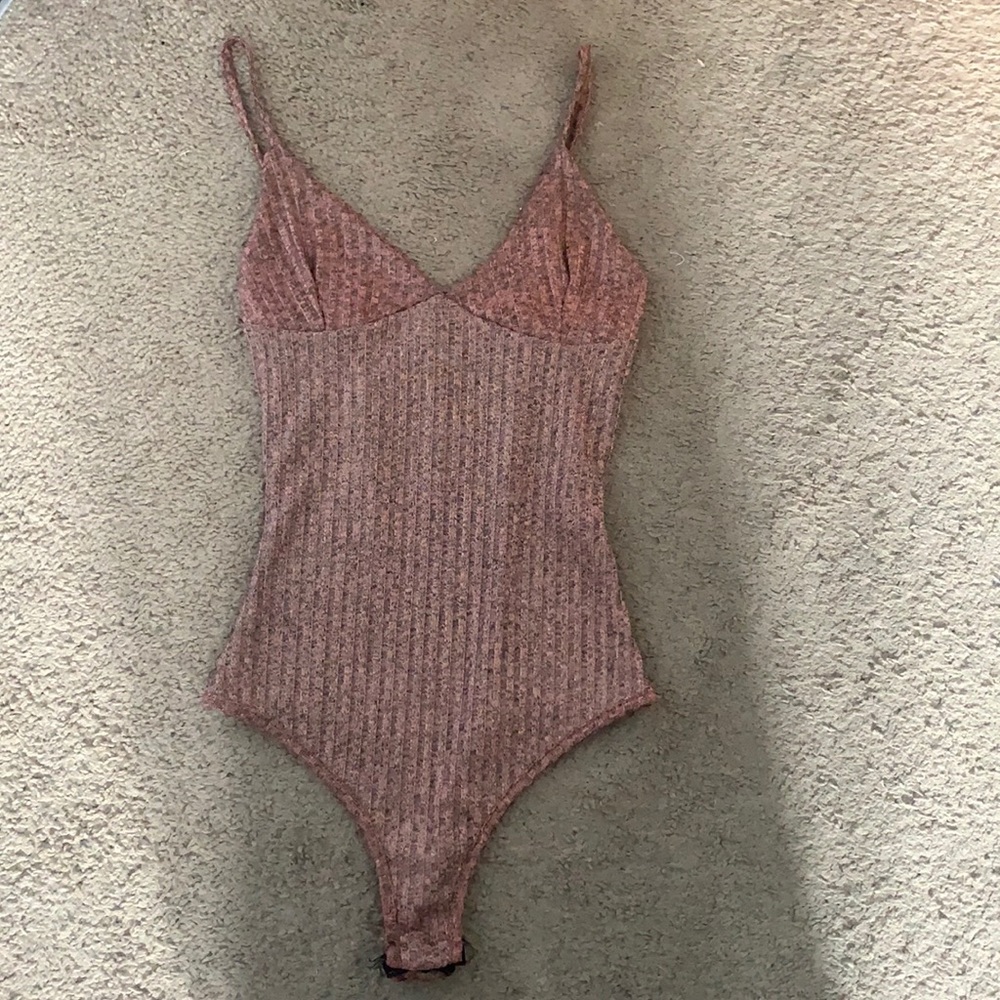 Pretty Little Thing Rose Gold Glitter Bodysuit